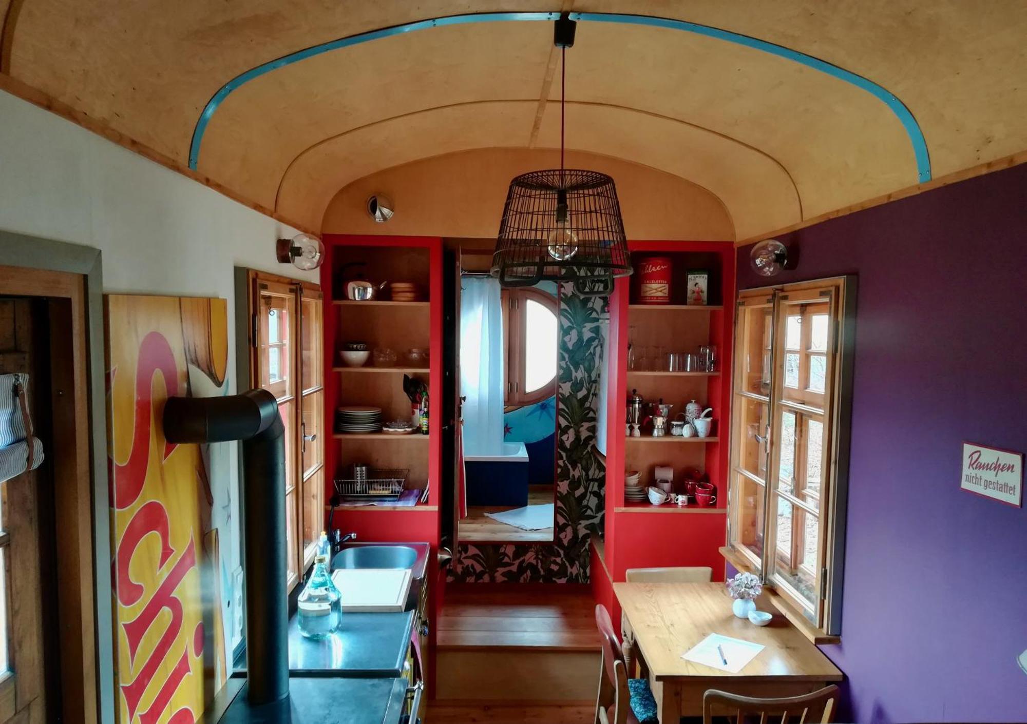 Villa Benno der Zirkuswagen Tettau Exterior foto